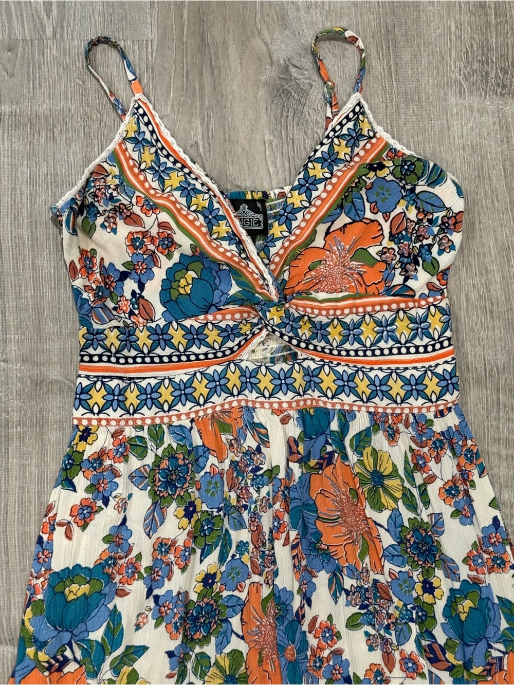 Angie Floral Boho Maxi Dress | Size L | Lace Trim | Festival Cottagecore - Picture 3 of 8